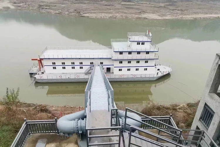Vatten med stora vattennivåfluktuationer Pumpstation